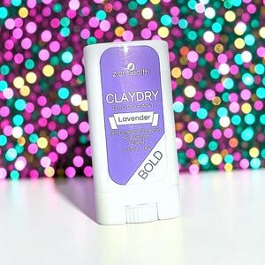 Zion Health Clay Dry Mini Deodorant Stick in Lavender .5 oz NWOB